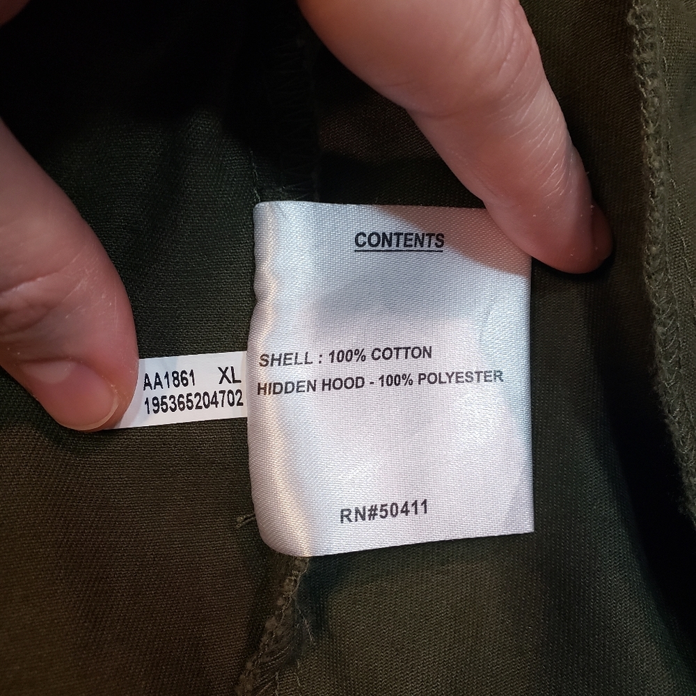 NWT Nine West Olive Green Cargo Utility Jacket Size XL - Picture 16 of 16